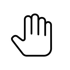 Palm, open  hand, stop – vector icon