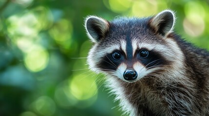 Fototapeta premium close-up photo of a raccoon