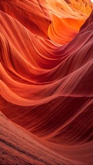 Obraz premium Fiery Sunset Ocean Wave Dramatic Red Hues & Dynamic Composition