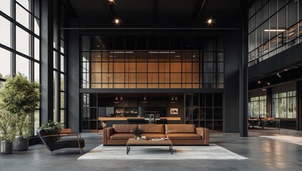 Modern Industrial Loft Office Interior Design