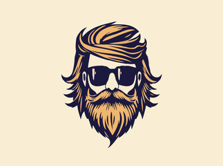 Contemporary Hair and Beard Design Illustrations