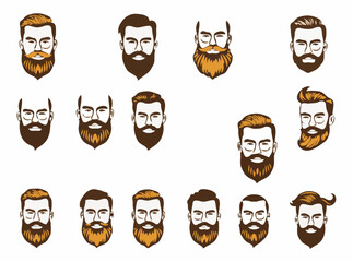 Variety of Stylish Beard and Hair Designs Bundle