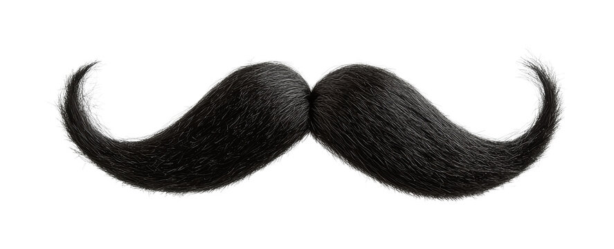 Unique mustache design for celebration or event decoration featuring elegant curls and strong shape, cut out