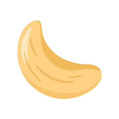 Cashew Nut Icon Cute Cartoon Food Ingredient Vector Illustration