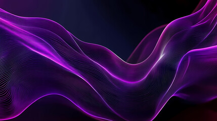 Purple Wave Lines on Dark Background with Rhythm
