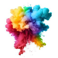 colorful smoke on white background