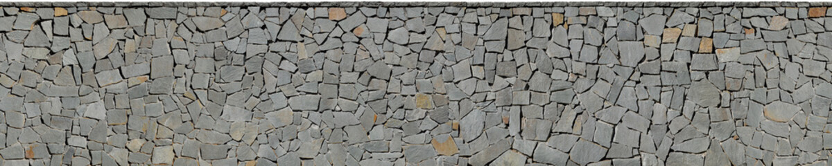 Stone texture of irregular gray basalt slabs dryjoint wall cladding