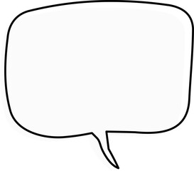 Rectangular speech bubble with side tail – outline vector
