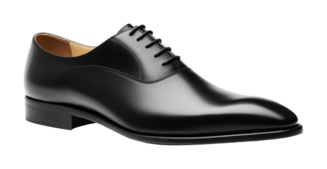 Elegant black dress shoe suitable for formal occasions and daily wear, ideal for special events and business attire, cut out