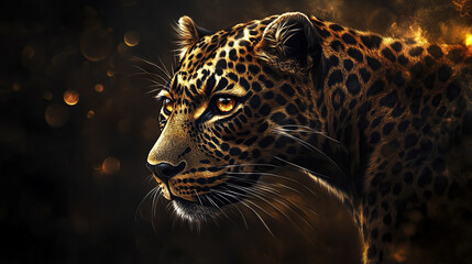 breathtaking close up of leopard with sharp gaze and detailed fur