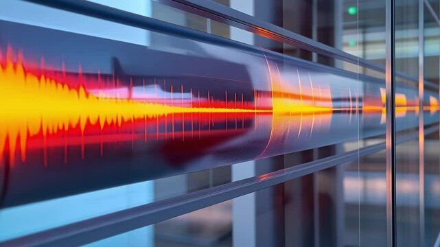 Closeup of a data log display screen revealing a series of thermal profiles and graphs captured during an experiment. The detailed visualizations are rich in data representing temperature