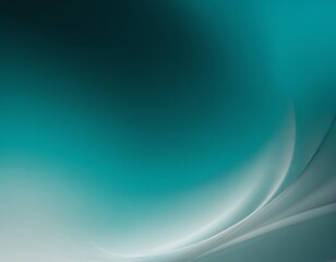 A serene abstract composition with smooth teal gradients and gentle curves.