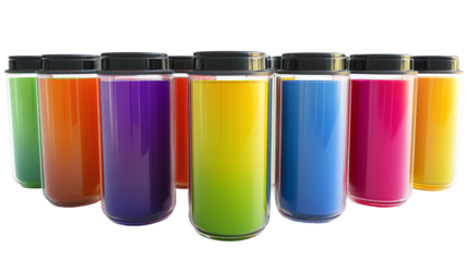 Variety of sports drinks in png format with transparent background, ideal for fitness, athletic, and hydration-themed designs.