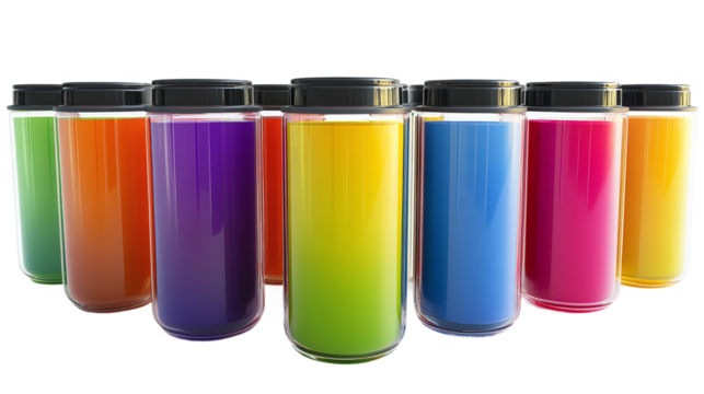 Variety of sports drinks in png format with transparent background, ideal for fitness, athletic, and hydration-themed designs.