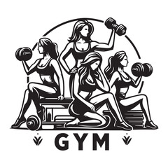 vector illustration of a fitness man