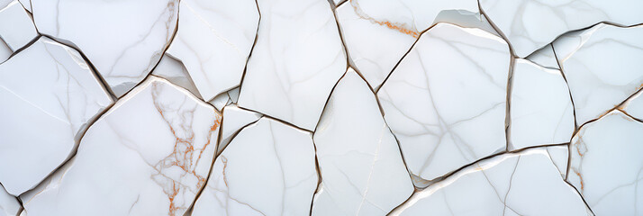 Cracked white marble stone texture background with intricate patterns and lines, showcasing blend of elegance and natural beauty. Ideal for design and decor projects