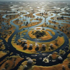 Okavango River Known for its unique inland delta in Botswana a b