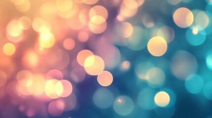 Fototapeta premium Colorful Bokeh Effect with Soft Lighting and Vibrant Circular Shapes