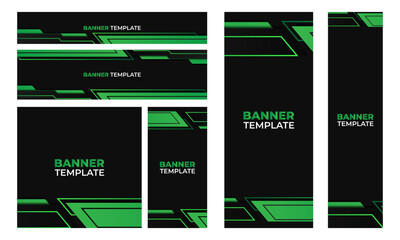 Naklejka premium Modern vector banner template design for corporate identity