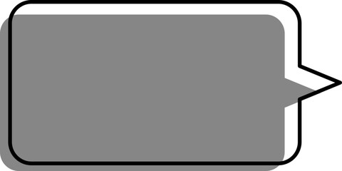 gray hand-drawn speech bubble