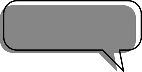 gray hand-drawn speech bubble