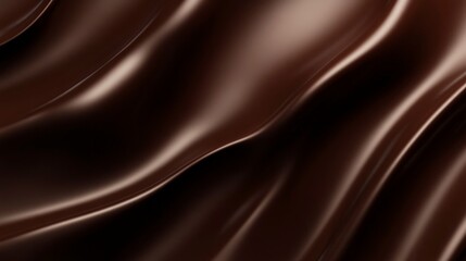 An ultra-realistic digital art of a chocolate background, showcasing the smooth and shiny texture with subtle shadows and highlights to give depth