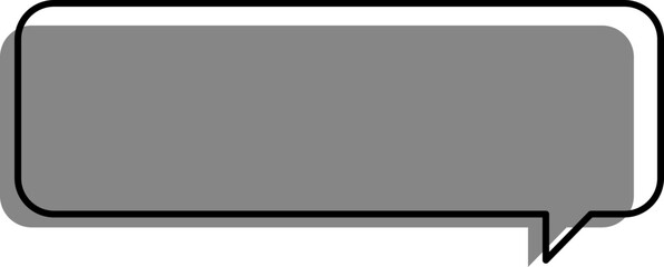 gray hand-drawn speech bubble