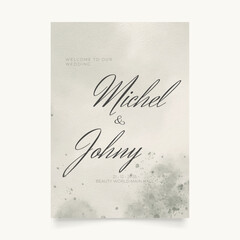 Wedding poster for welcome sign. Template welcome poster. Vector printable wedding props. Flyer design for welcome sign.