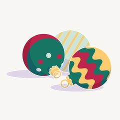 Christmas balls vector illustration