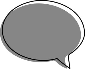 gray hand-drawn speech bubble