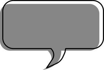 gray hand-drawn speech bubble