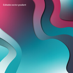 Wavy gradient pink and blue background