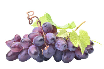 Bunch of grapes isolated on white background