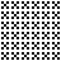 Fototapeta premium シンプルなドット絵のシームレスパターン 黒 31.25％ 四角 