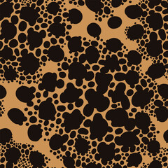 Decorative Seamless Vector Pattern of Black Point Clusters