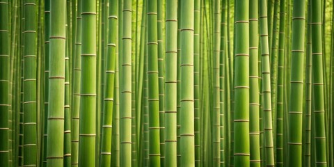 Fototapeta premium bamboo forest with vibrant green bamboo stalks create a natural pattern