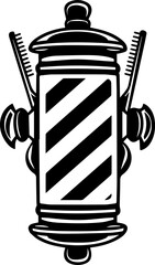 Barber logo vector design simple illustration