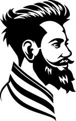 Barber logo vector design simple illustration