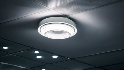 fluorescent lamp on the modern ceiling