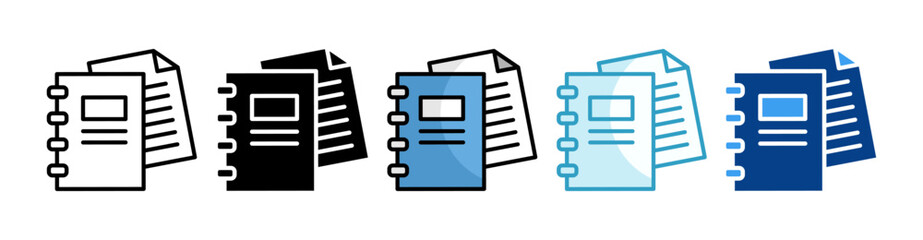 Document  Icon Set Multiple Style Collection