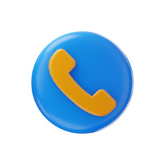 blue phone button