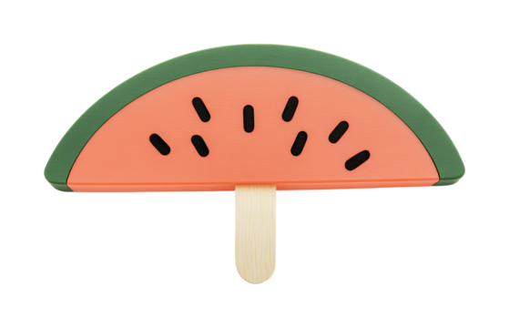 Brightly colored watermelon fan design for summer celebrations and outdoor activities suitable for events and parties, cut out