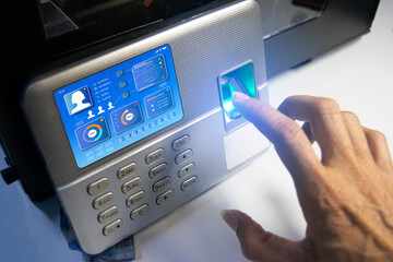 Concept of fingerprint and password login encryption