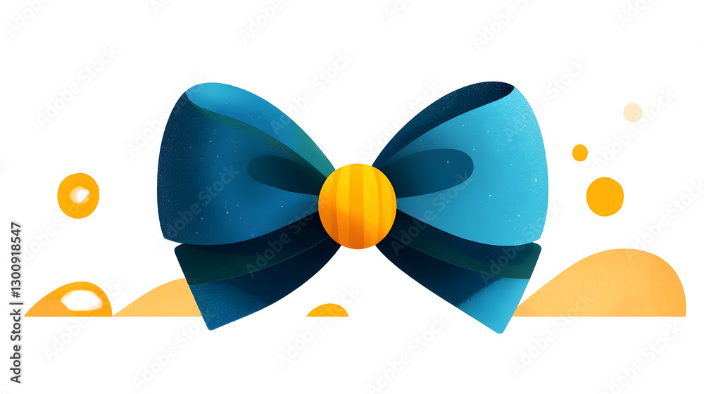 Aufkleber charming 3d blue bow with a festive touch tied in a classic looping style symbolizing and elegance t