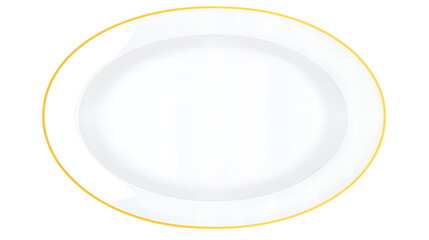 Elegant 3D of a classic round white plate with a slight shine and subtle shadow perfect for serving delicious meals in a modern or minimalist dining setting