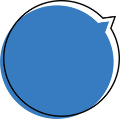 chat icon on blue background