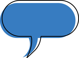 chat icon on blue background