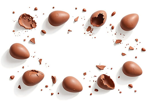 Chocolate candy Easter eggs