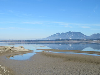 Forggensee Landschaft im Winter