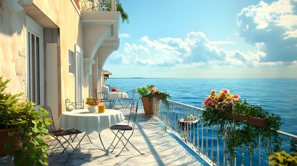 mediterranean balcony view